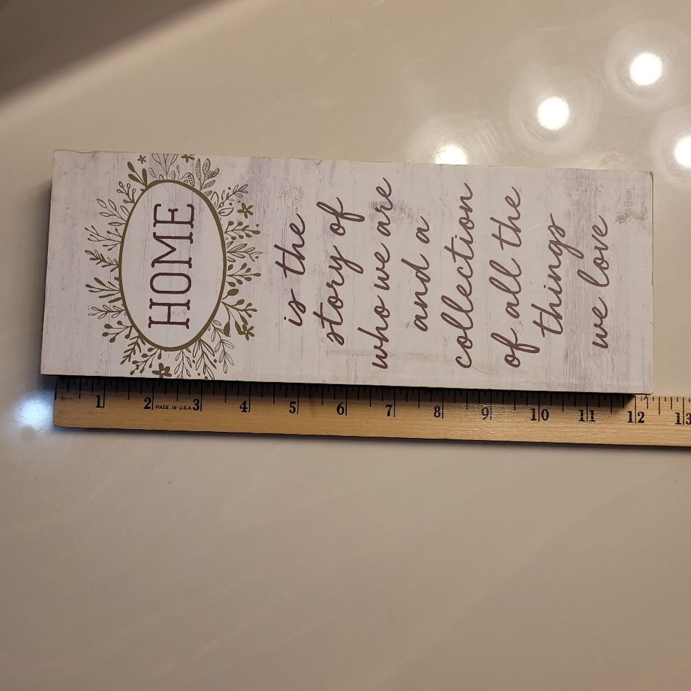 Home Is The Story...White Birch Look Wood Freestanding Devorative 3D Plaque - Picture 5 of 14